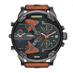 Diesel DZ7332 Mr. Daddy 2.0 Chronograph Men's Watch – Black Dial & Brown Leather Strap