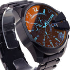 Diesel DZ4318 Mega Chief Chronograph Men's Watch – Black Dial & Black Steel Strap