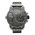 Diesel DZ7263 Little Daddy Dual Time Chronograph Men's Watch – Grey Dial & Stainless Steel Strap