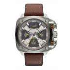 Diesel DZ7343 BAMF Chronograph Men's Watch – Beige Dial & Brown Leather Strap