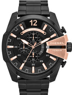 Diesel DZ4309 Mega Chief Chronograph Men's Watch – Black Dial & Black Stainless Steel Strap