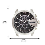 Diesel DZ4290 Mega Chief Chronograph Men's Watch – Black Dial & Brown Leather Strap