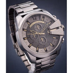 Diesel DZ4466 Mega Chief Chronograph Men's Watch – Grey Dial & Grey Stainless Steel Strap
