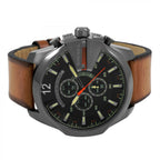 Diesel DZ4343 Mega Chief Chronograph Men's Watch – Black Dial & Brown Leather Strap