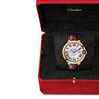 Ballon Bleu de Cartier 42 | 42mm, 18K Rose Gold, Alligator Leather, Silver Dial