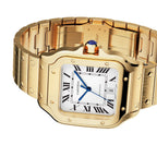 Santos de Cartier Large Model | 40mm, 18K Yellow Gold, White Dial