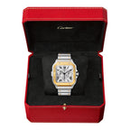 Santos de Cartier Chronograph | 43mm, Two-Tone Steel & 18K Yellow Gold, Silver Dial