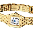 Panthère de Cartier Mini Model | 19mm, 18K Yellow Gold, Silver Dial, Ref. WGPN0016/WGPN0036