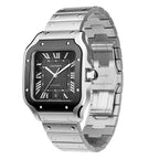 Santos de Cartier Large Model | 40mm, Two-Tone Steel & ADLC, Steel, Grey Dial