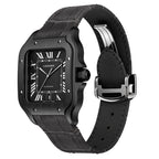 Santos de Cartier Large Model | 40mm, Two-Tone Steel & ADLC, Rubber, Black Dial