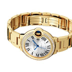 Ballon Bleu de Cartier 33 | 33mm, 18K Yellow Gold, Silver Dial, Yellow Bezel