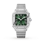 Santos de Cartier Medium Model | 35mm, Steel, Green Dial