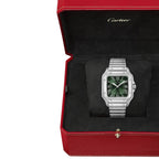 Santos de Cartier Medium Model | 35mm, Steel, Green Dial