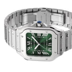 Santos de Cartier Medium Model | 35mm, Steel, Green Dial