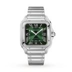 Santos de Cartier Large Model | 40mm, Steel, Green Dial