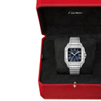Santos de Cartier | 35mm, Steel, Blue Dial