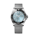 longines HydroConquest 42mm - Blue, Black Bezel on Mesh Bracelet