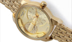 Diesel DZ7306 Mini Daddy Chronograph Men's Watch – Gold Dial & Gold Stainless Steel Strap