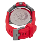 Diesel DZ4427 Mega Chief Chronograph Men's Watch – Black Dial & Red Silicone Strap