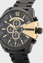 Diesel DZ4338 Mega Chief Chronograph Men's Watch – Black Dial & Black Stainless Steel Strap