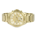 Armani Exchange Drexler AX2602 Men's Chronograph Watch – Gold Dial with Gold Stainless Steel Strap