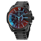 Diesel DZ4318 Mega Chief Chronograph Men's Watch – Black Dial & Black Steel Strap