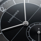 longines Heritage Classic Sector Dial 38.5mm - Black on Bracelet
