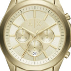 Armani Exchange Drexler AX2602 Men's Chronograph Watch – Gold Dial with Gold Stainless Steel Strap