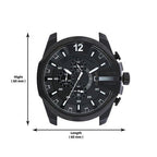 Diesel DZ4283 Mega Chief Chronograph Men's Watch – Black Dial & Black Steel Strap