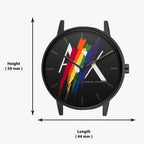Armani Exchange Cayde AX7120 Men's Analog Watch – Black Dial with Black Leather Strap