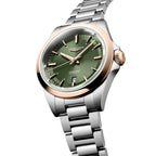 longines Conquest 30mm - Green w/ Pink Gold Bezel on Bracelet