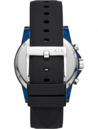 Armani Exchange Outerbanks AX1339 Men's Chronograph Watch – Black Dial with Black Silicone Strap