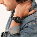 Armani Exchange Cayde AX2716 Men's Chronograph – Black Dial with Black Mesh Stainless Steel Strap