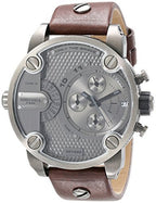 Diesel DZ7258 Little Daddy SBA Men's Watch – Grey Dial & Brown Leather Strap