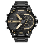 Diesel DZ7435 Mr. Daddy 2.0 Chronograph Men's Watch – Black Dial & Black Stainless Steel Strap