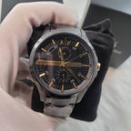 Armani Exchange Hampton AX2121 Men's Chronograph Watch – Black Dial with Black Stainless Steel Strap
