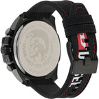 Diesel DZ4512 Mega Chief Chronograph Men's Watch – Silver Dial & Black Leather Strap
