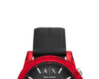 Armani Exchange Outerbanks AX1338 Men's Chronograph Watch – Black Dial with Black Silicone Strap