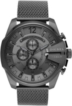 Diesel DZ4527 Mega Chief Chronograph Men's Watch – Black Dial & Black Mesh Strap