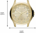 Armani Exchange Hampton AX2415 Men's Chronograph – Gold Dial with Matching Gold-Tone Stainless Steel Bracelet