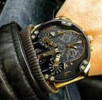 Diesel DZ7333 Mr. Daddy 2.0 Chronograph Men's Watch – Black Dial & Gold Stainless Steel Strap