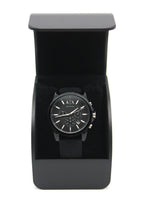 Armani Exchange Outerbanks AX1326 Men's Chronograph Watch – Black Dial with Black Silicone Strap