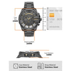 Diesel DZ4466 Mega Chief Chronograph Men's Watch – Grey Dial & Grey Stainless Steel Strap