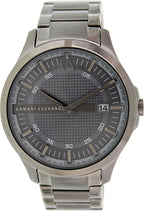 Armani Exchange Hampton AX2135 Men's Chronograph Watch – Grey Dial with Coordinated Grey Stainless Steel Strap