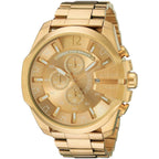 Diesel DZ4360 Mega Chief Chronograph Men's Watch – Gold Dial & Gold Stainless Steel Strap