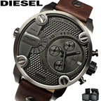 Diesel DZ7258 Little Daddy SBA Men's Watch – Grey Dial & Brown Leather Strap