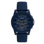Armani Exchange Outerbanks AX7128 Men's Chronograph Watch – Blue Dial with Blue Silicone Strap