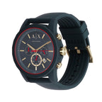 Armani Exchange Outerbanks AX1335 Men's Chronograph Watch – Blue Dial with Blue Silicone Strap