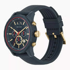 Armani Exchange Outerbanks AX1335 Men's Chronograph Watch – Blue Dial with Blue Silicone Strap