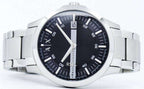 Armani Exchange Hampton AX2103 Men's Chronograph Watch – Black Dial with Silver-Tone Stainless Steel Strap